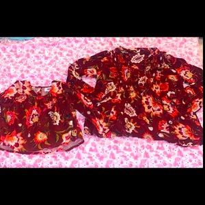 Matching Mommy & Me Red Floral Tunic Top M 5